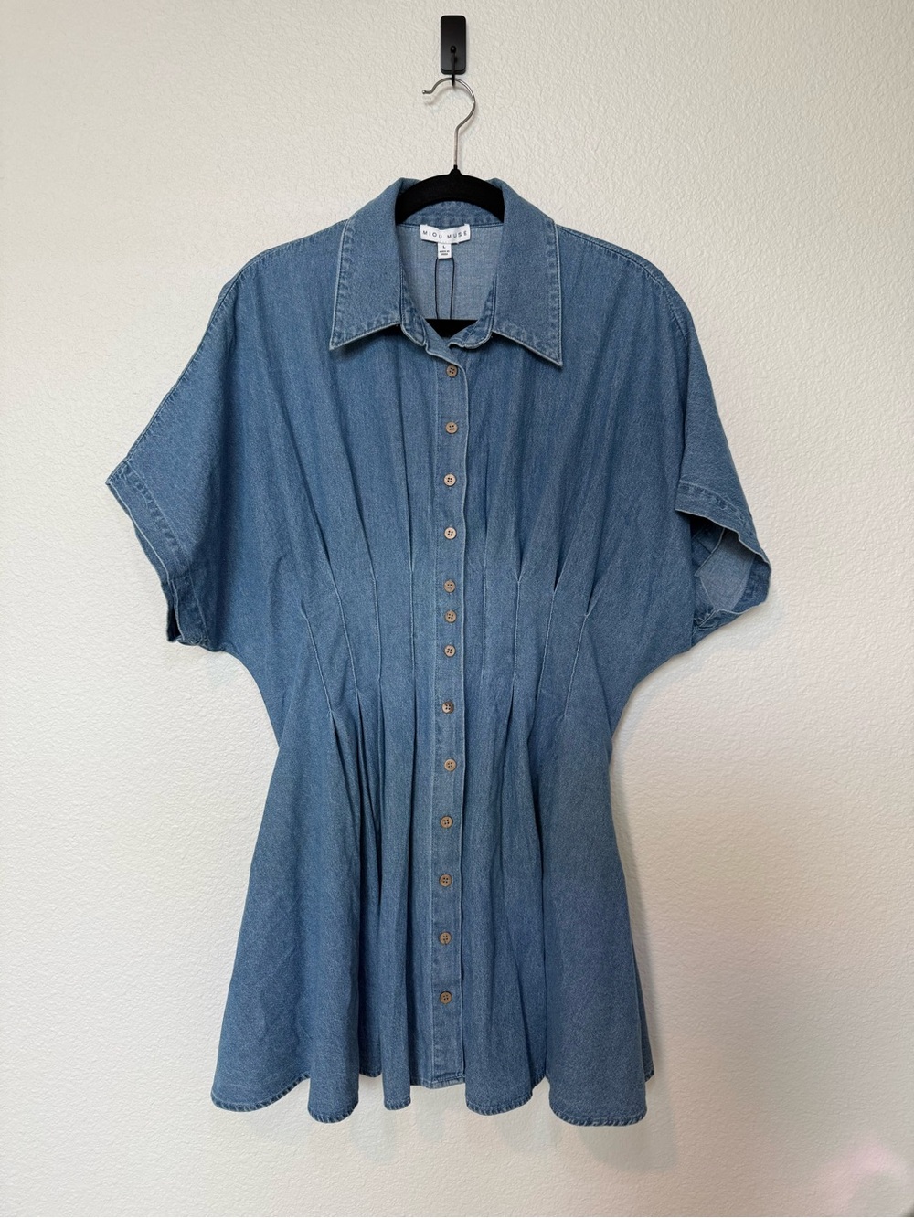 MIOU MUSE You Can’t Change My Mind Denim Dress